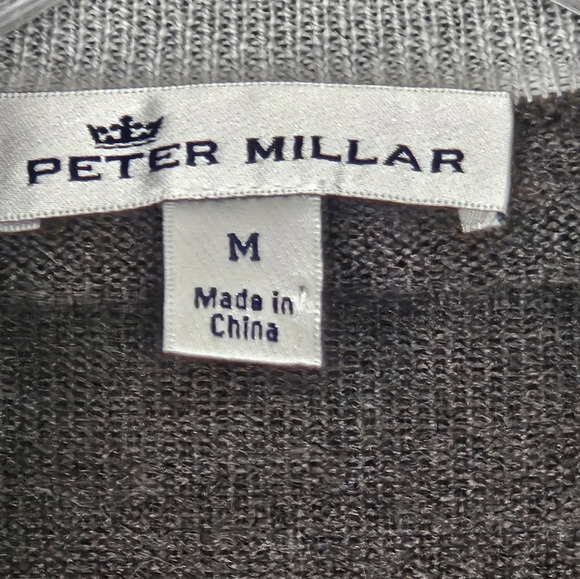 Peter Millar Merino Wool/ Silk Blend Quarter zip EUC - Picture 5 of 7